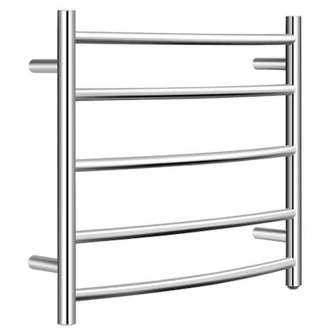 Electric Heated Towel Warmer Wall Mount Drying Rack 304 Stainless Steel - 24.5" x 6" x 22" (L x W x H)