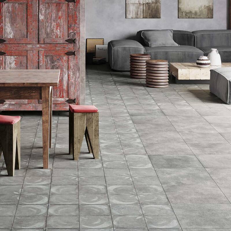Merola Tile Kings Vendome Gris 17-3/4" x 17-3/4" Porcelain Floor and Wall Tile