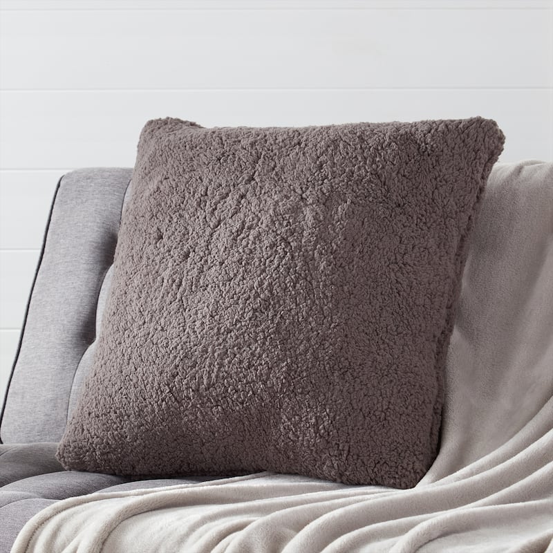 Cozy Sherpa Throw Pillow Cover