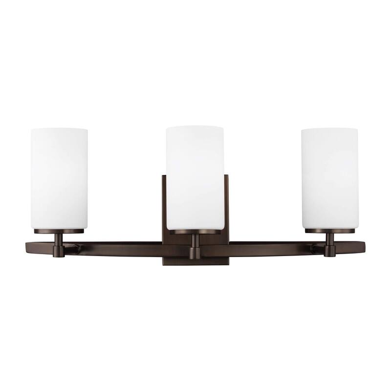 Bellevue Kenney 3 Light 22" Wide Vanity Light with Etched Glass Shade