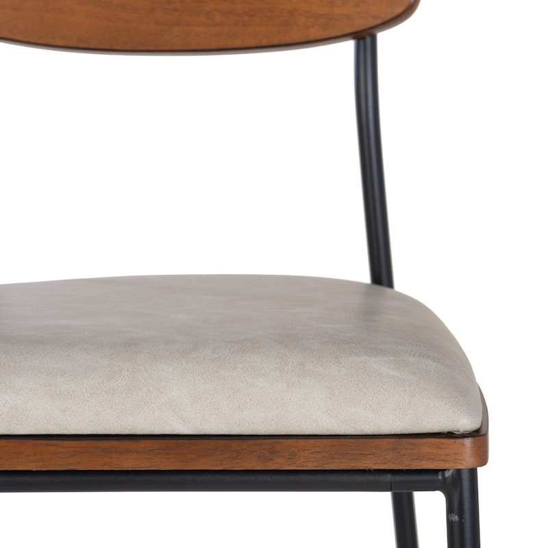 Lowrey Metal Faux Leather 25-Inch Counter Stool