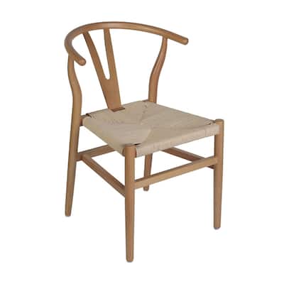 Commercial Y-Back Style Wood and Kraft Paper Stack Dining Chair - 22"D x 21.25"W x 29.75"H