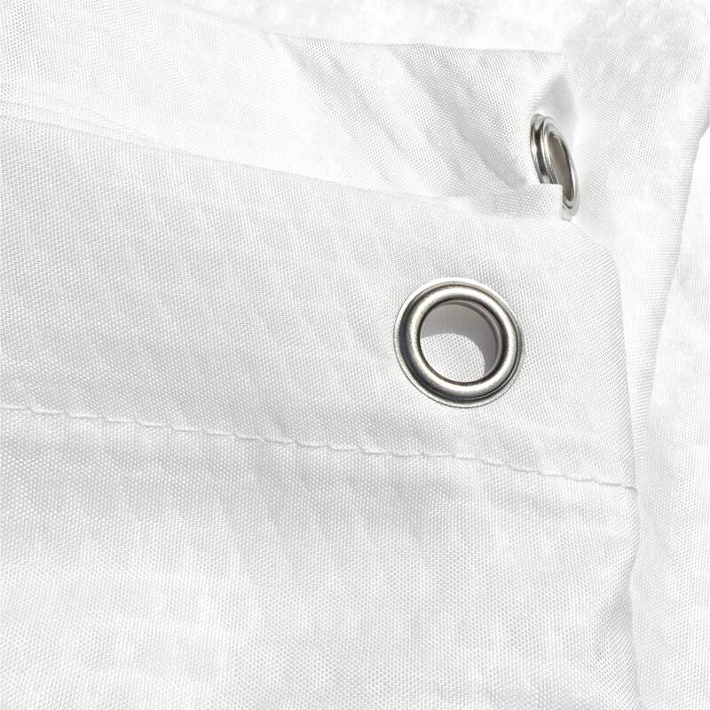 70" x 72" - White Fabric Textured Glam luxury Shower Curtain