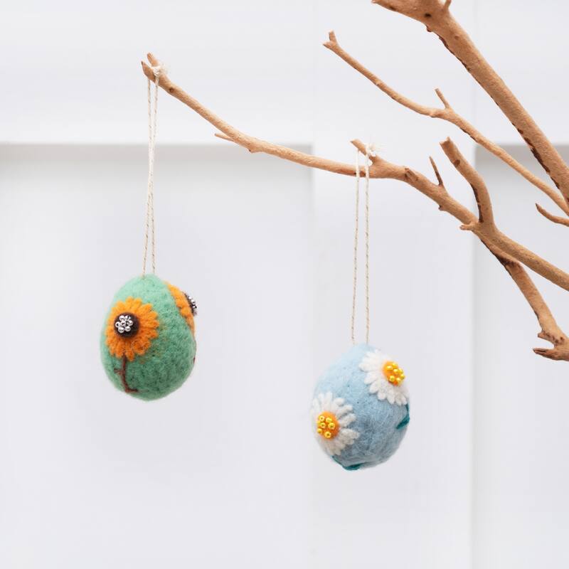 Daisy Egg Easter Spring Decorative Hanging Tree Ornament