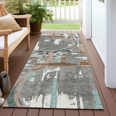 Machine Washable Indoor/ Outdoor Chantille Contemporary Rug
