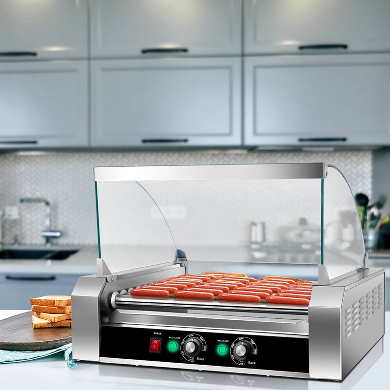 Costway Commercial 30 Hot Dog 11 Roller Grill Cooker Machine W/ cover - See Details