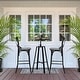 preview thumbnail 10 of 60, Glitzhome Industrial Modern Adjustable Bar Table Rustic Steel 3-Piece Pub Sets