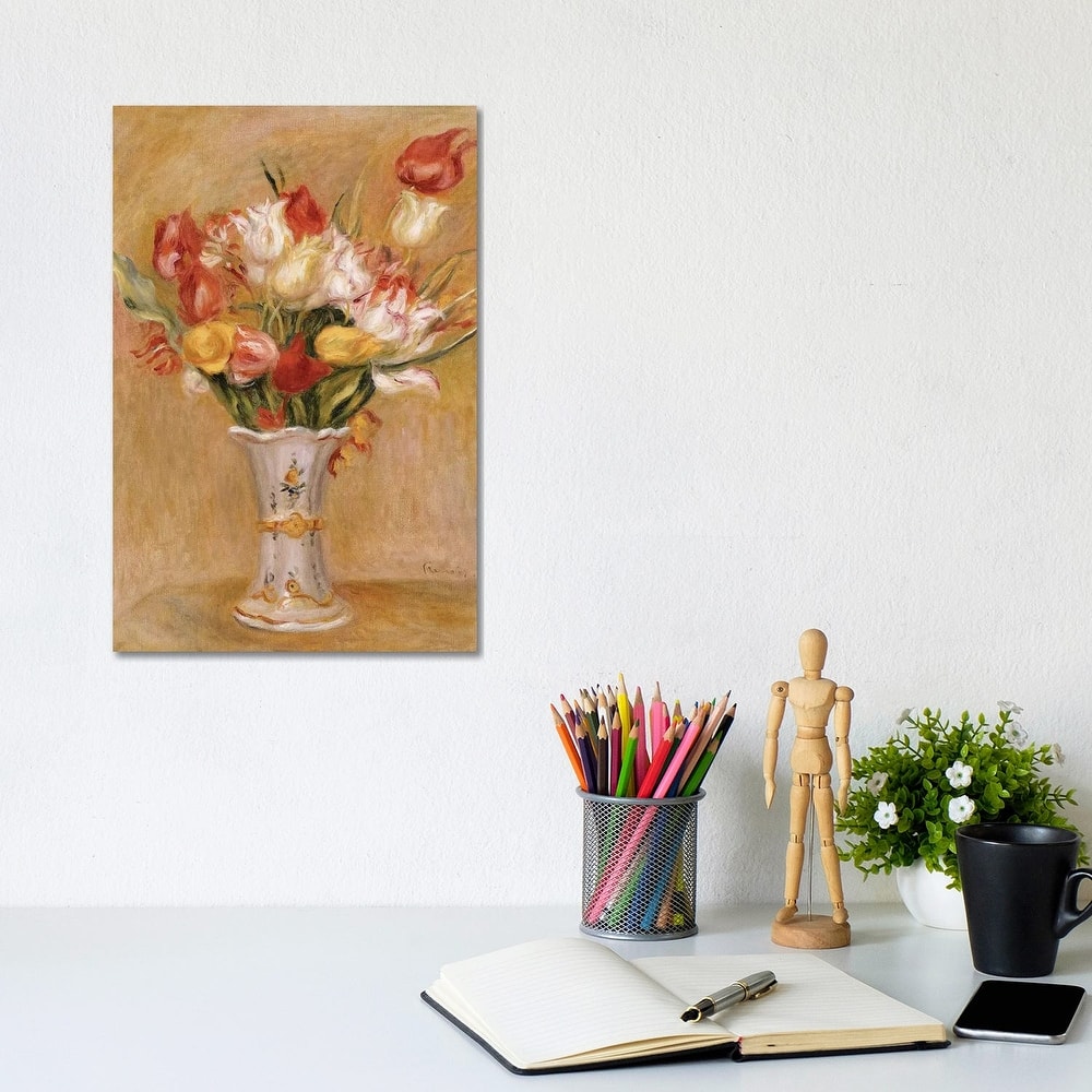 iCanvas "Tulips " by Pierre-Auguste Renoir Canvas Print