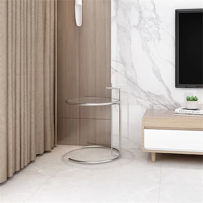 Temepered Glass Stainless Steel Small Coffee Table