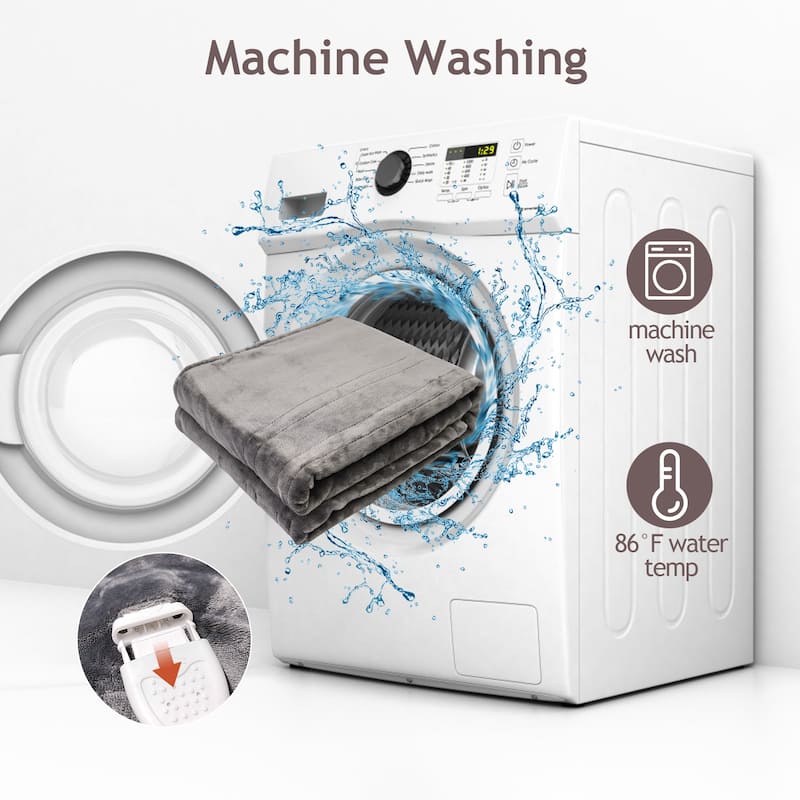 Electric Flannel King Queen Throw Heated Blanket