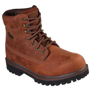 skechers boots mens brown