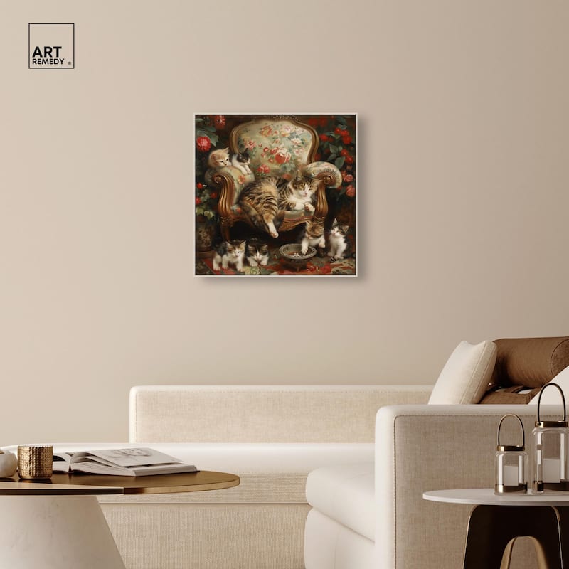 Lounging Cats Canvas by Art Remedy
