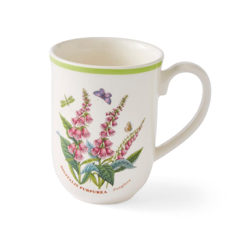 Portmeirion Botanic Garden Set of 6 Meadow Tulip Beaker Mugs - 10.5 oz