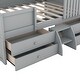 preview thumbnail 25 of 24, Full House Loft Bed with Drawers and Guardrails, White Finish