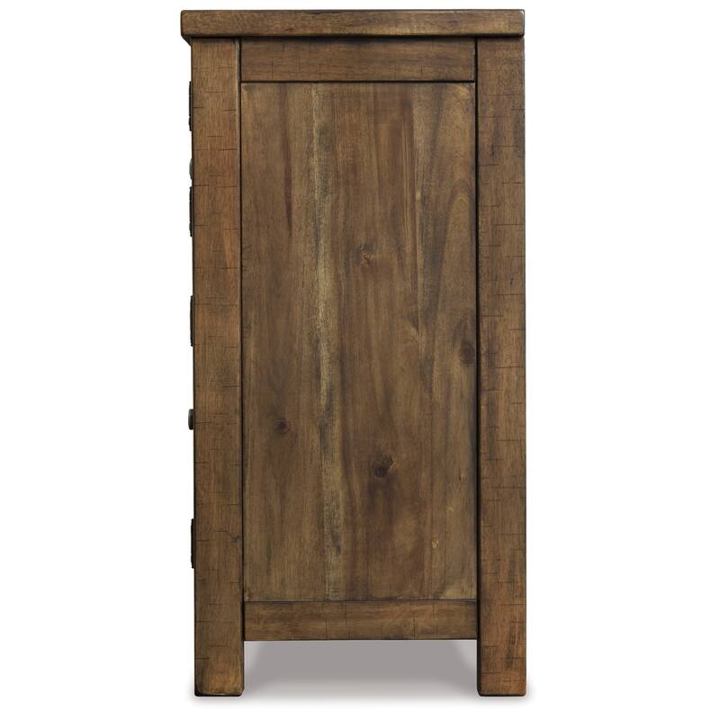 Chip Dining Room Server, 2 Drawers and 4 Cabinet, Nutmeg Wood, 56 Inch