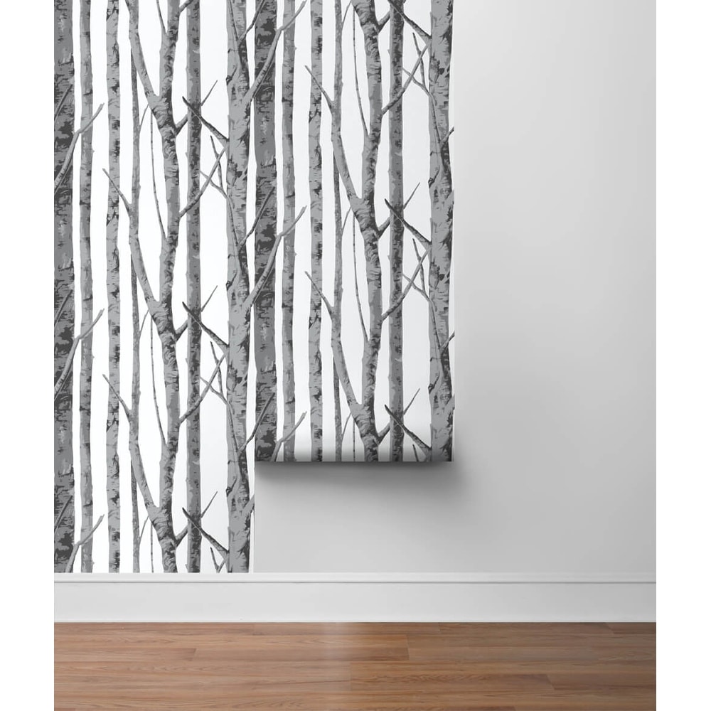 Shop Nextwall Birch Trees Peel And Stick Removable Wallpaper