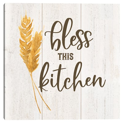 Farm Life I Bless This Kitchen by Tara Reed Canvas Art Print