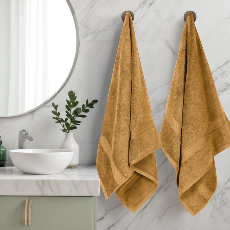 Superior Egyptian Cotton Pile Heavyweight Bath Towel Set of 2