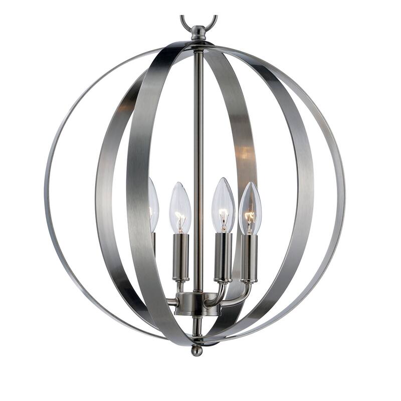 Maxim Provident 4 Light 16" Wide Taper Candle Pendant - Satin Nickel