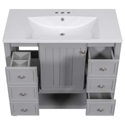 Bathroom Vanity with Sink Combo, One Cabinet and Three Drawers