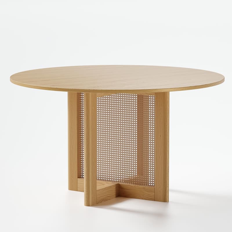 Solid Wood 52'' Round Dining Table for 6 People Nordic style - 52*30