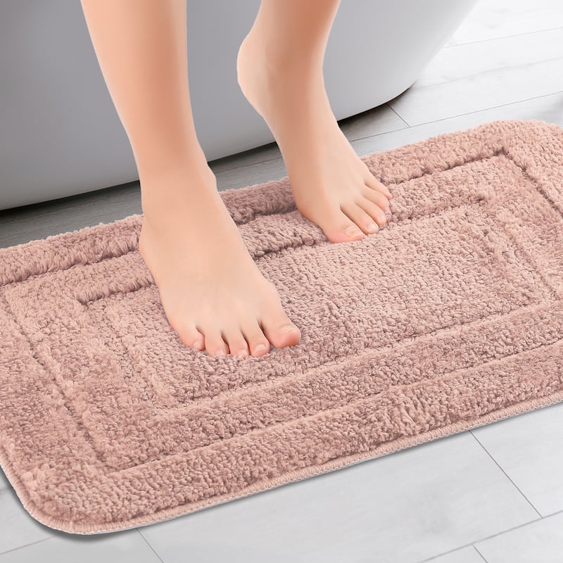 Bathroom Rug, Soft Absorbent Bathroom Rug, Non Slip Plush Bath Rug Machine Washable Dry Bath Mat for Bathroom Floor