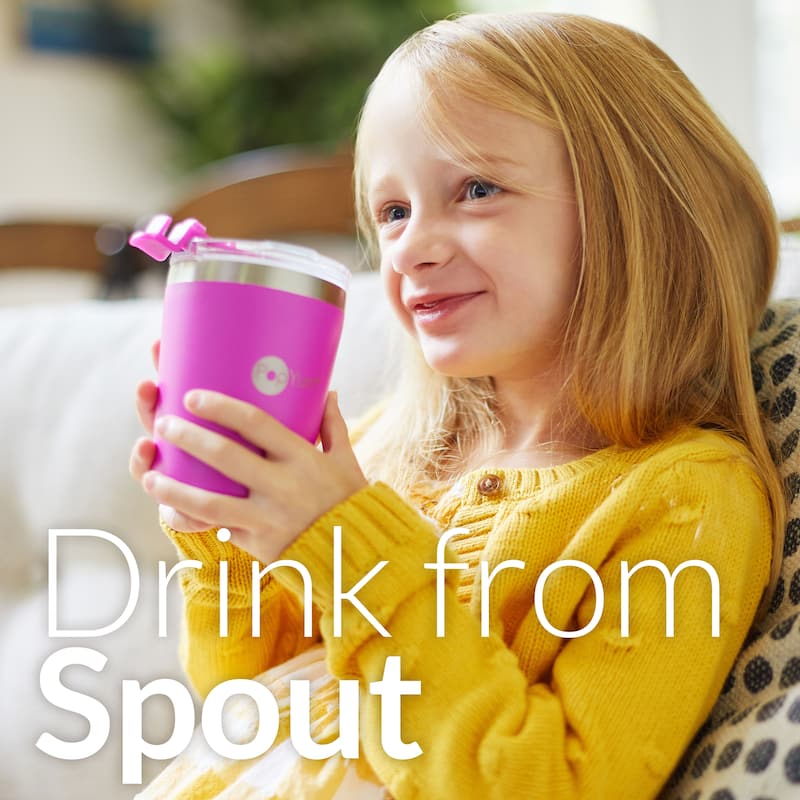 PopYum 9oz Insulated Stainless Steel Kids' Cups, 2-Packs