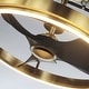 preview thumbnail 12 of 12, 27" Modern Gold ABS 3-blade Fandelier Bladeless Ceiling Fan with Light and Remote