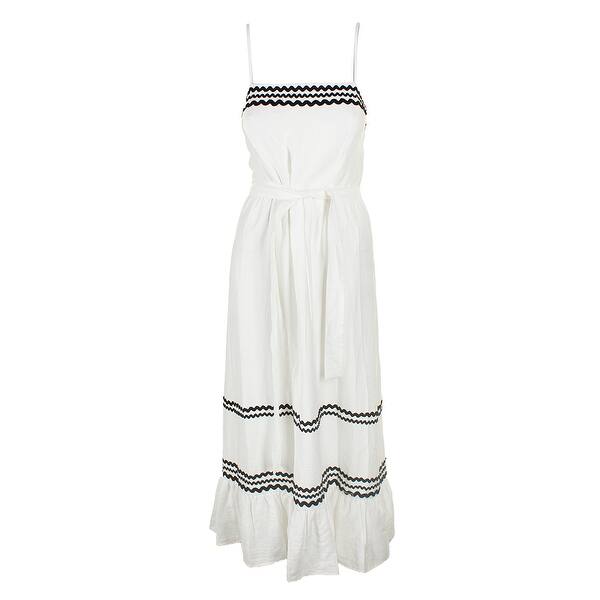 Shop Cece Ivory Spaghetti Strap Ric Rac A Line Maxi Dress 12 Overstock 27101218