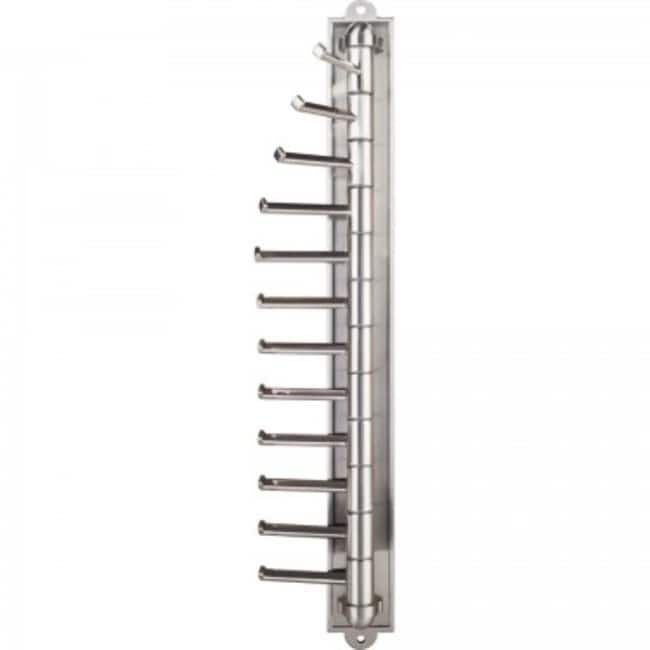Hardware Resources Twelve Hook Swivel Arm Vertical Tie Rack - Satin Nickel