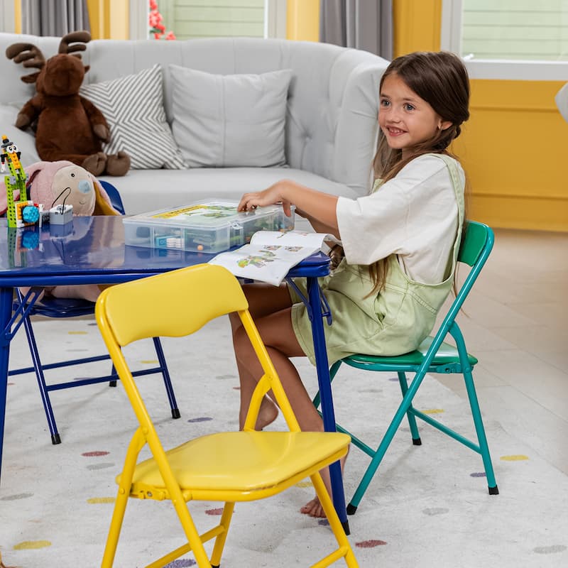 Kids Table with Chairs - Sturdy Toddler Activity Table for Playtime, Arts, Crafts, Reading, Daycare Playroom