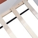 preview thumbnail 29 of 36, Brown White Sofa Bed Two-color Daybed Toddler Floor Bed with Fence and Stairs Grounded Wood Slat Support Frame Upholstered Bed