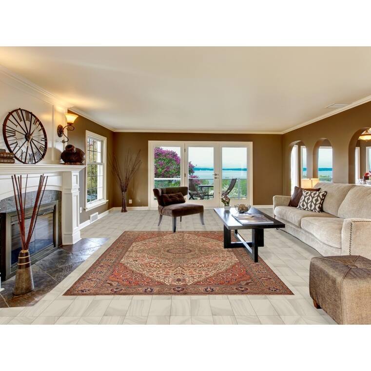 Vegetable Dye Anatolian Turkish Vintage Rug Hand-Knotted Wool Carpet - 6'8" X 10'5"