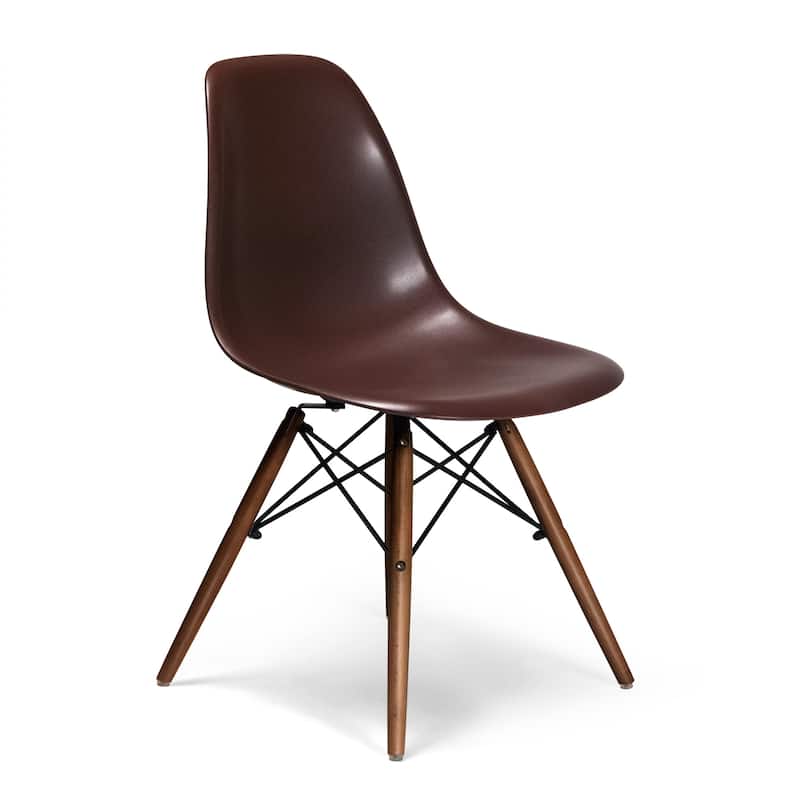 Paris-2 Side Chairs with Walnut Legs (Set of 2)