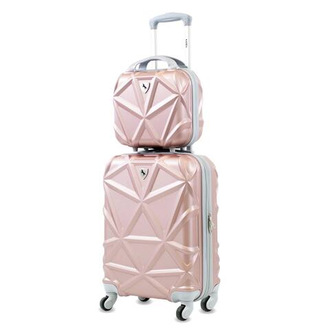 AMKA Gem 2-Piece Carry-On 20"/12" Cosmetic Weekender Luggage Set