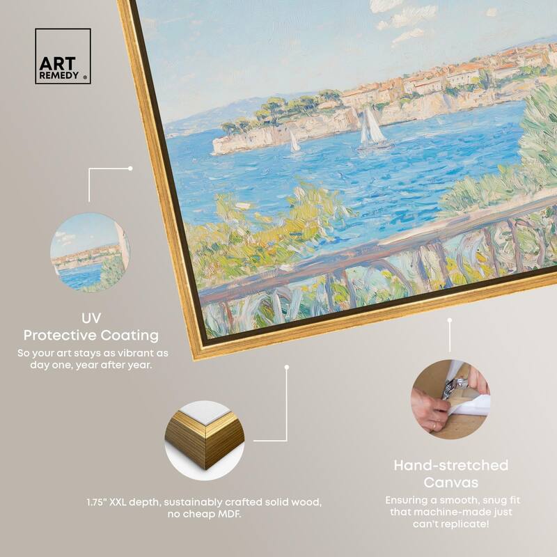 Mediterranean View Canvas by Art Remedy