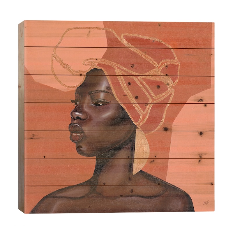 Adah Print On Wood by Bria Nicole - Multi-Color - 26x26x1.5