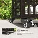 preview thumbnail 6 of 25, Outsunny Wicker Pool Float Storage Organizer, PE Rattan Pool Float Holder with Basket Shelf Towel Bars, Rolling Pool Caddy