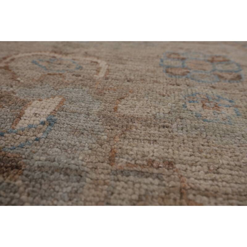 Oushak Turkish Area Rug Vegetable Dye Hand-Knotted Floral Wool Carpet - 8'1"x 10'1"