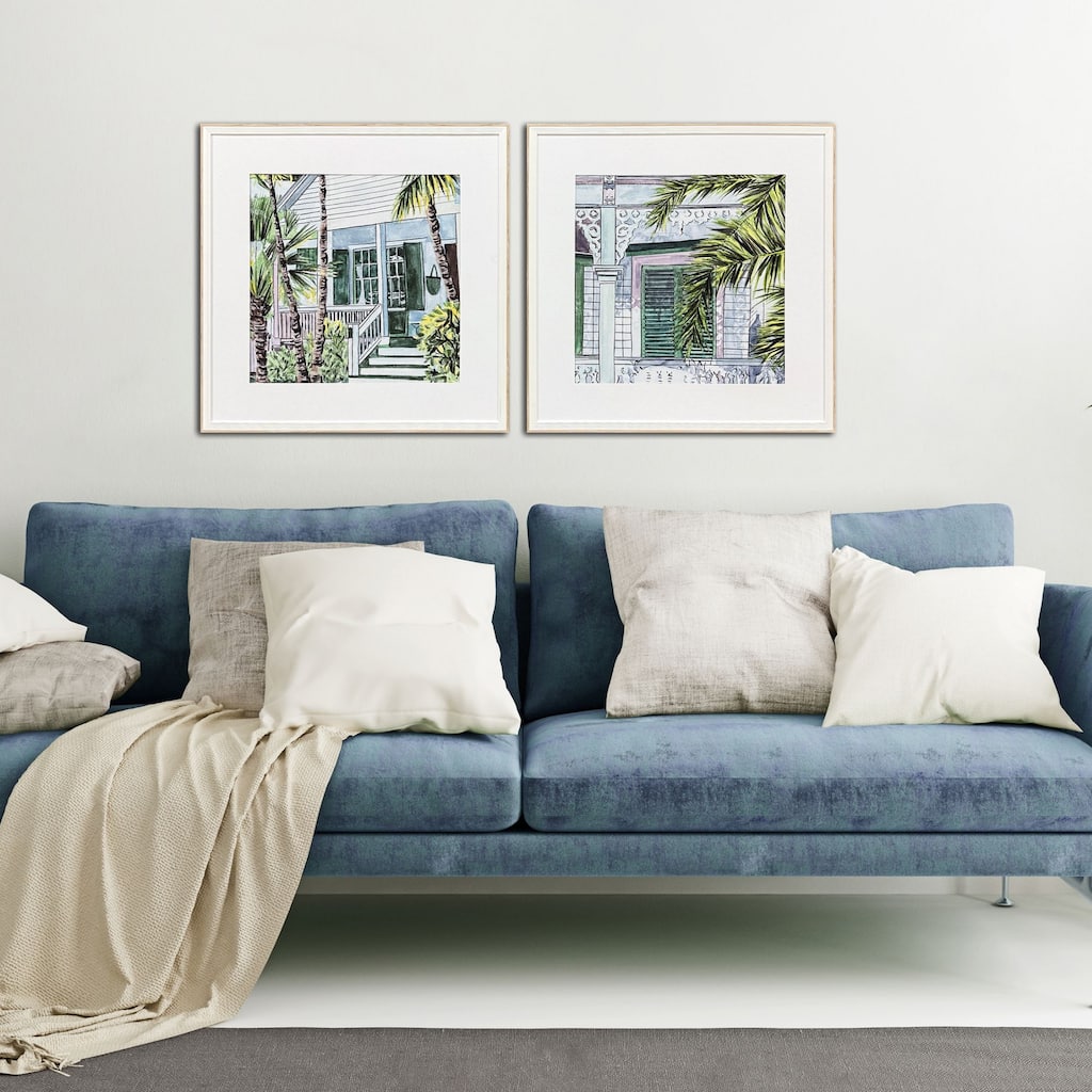 Paragon Palm House I Framed Art - Set of 2