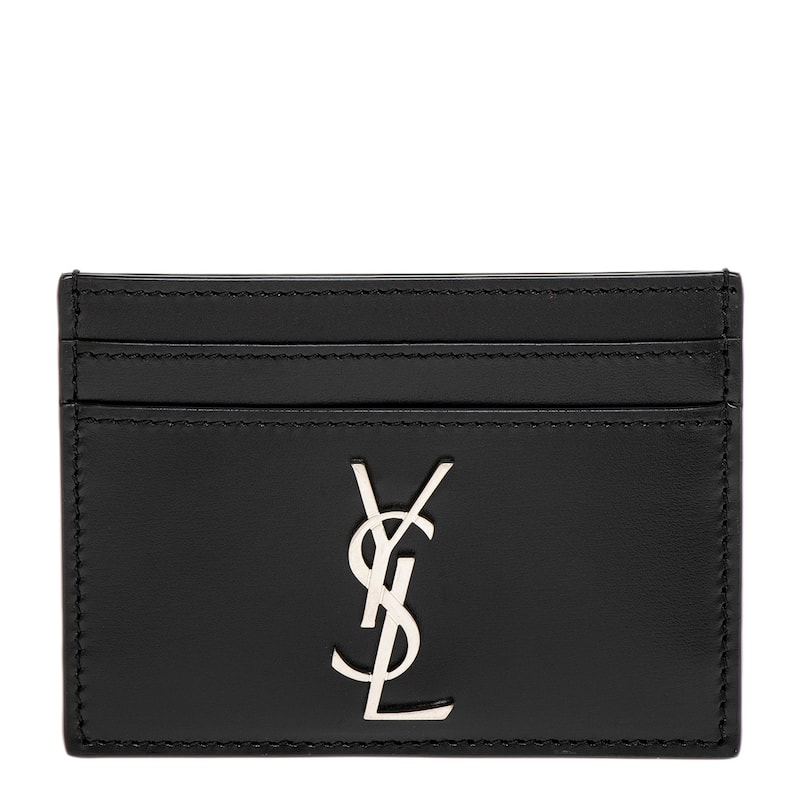 Saint Laurent Cassandre Card Case - Black