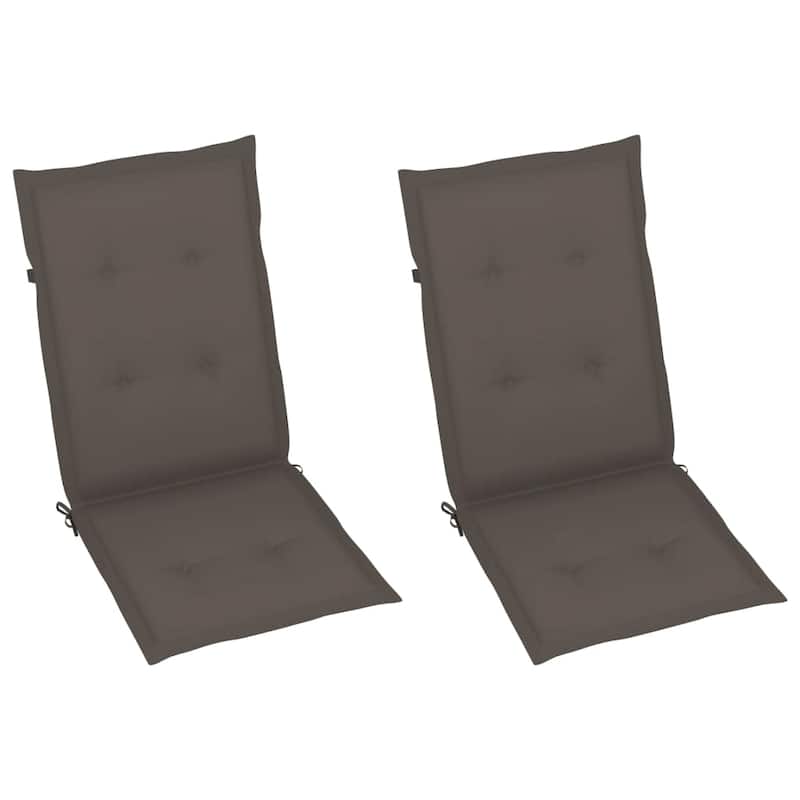 vidaXL Rocking Chair with Cushions Gray Solid Acacia Wood - 22.4" x 39.4" x 46.1"