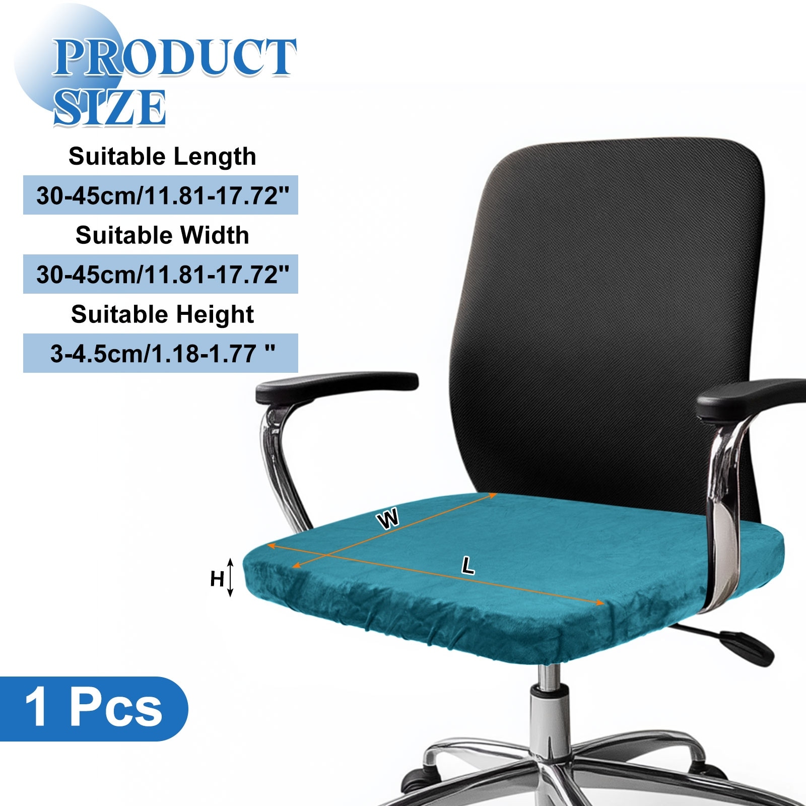 Office Chair Cover, Stretchable Soft Rotating Chair Slipcover Washable Desk Computer Seat Cover Protector for Office