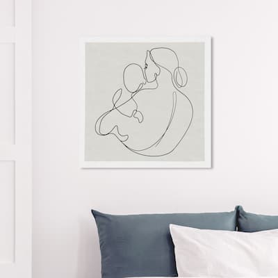 Olivias Easel Prints 'Mother and Child' People and Portraits Black Wall Art Canvas Print