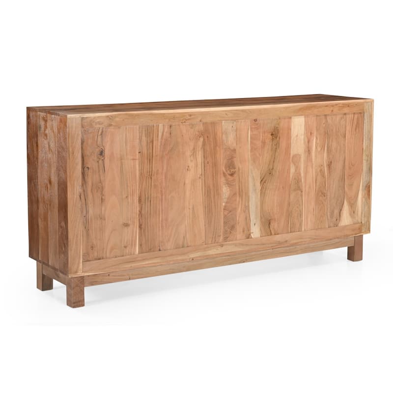 Sparrow Solid Wood 4 Door Sideboard Buffet Cabinet - Brown - N/A