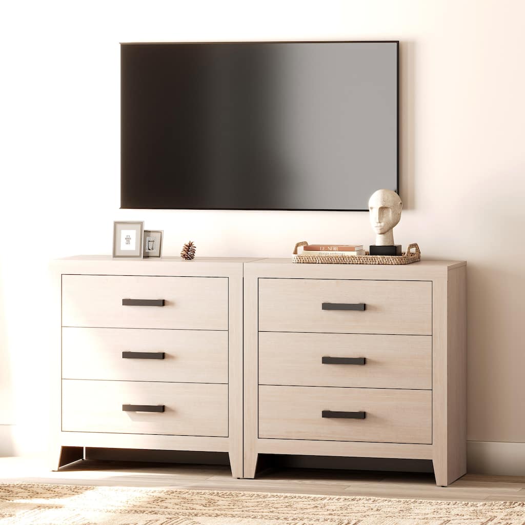 WAMPAT Farmhouse TV Stand, Modern Wood Media Console, Rustic Entertainment Center with Storage for Living Room, Bedroom