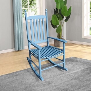 Premium Blue Wooden Porch Rocker Chair