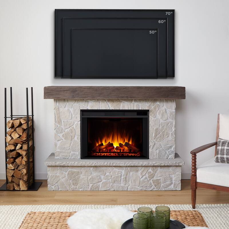 Odette Grand Electric Fireplace by Real Flame