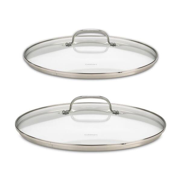 Shop Cuisinart 71 2228cg Chef S Classic Stainless 2 Piece Glass Lid Set 9 11 Glass Covers Overstock 22536435