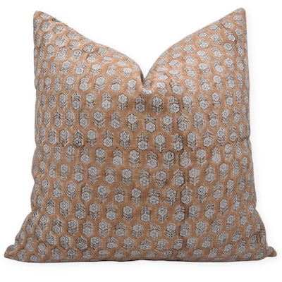 Fabdivine Linen Bohemian Block print pillow Cover
